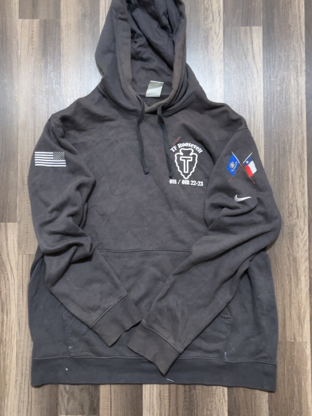 Nike TASK FORCE ROOSEVELT OSS OIR 22-33 F CO 2-149 ATS WATCHMEN Mens L Hoodie